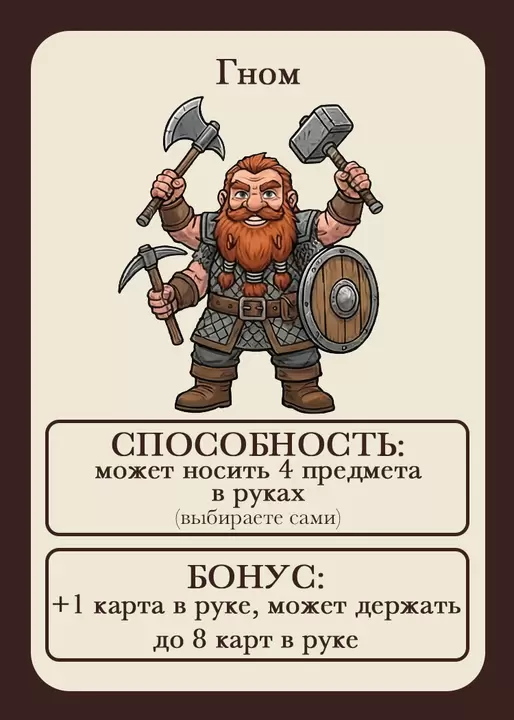 Коллаж дизайна фэнтезийной карточной игры